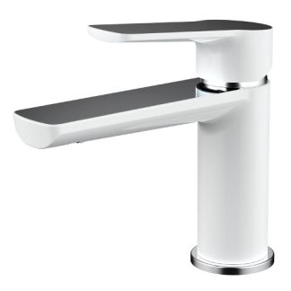 Akemi Basin Mixer White / Chrome