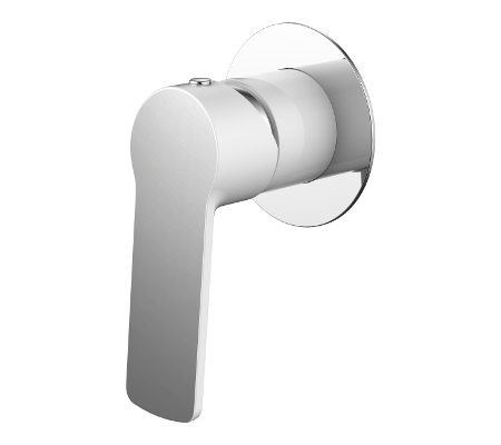 Akemi Shower Bath Mixer White Chrome
