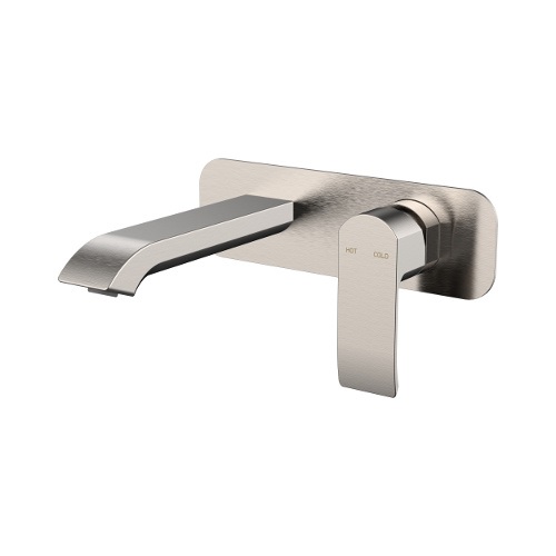 Zoya Wall Basin Bath Mixer Brushed Nickel