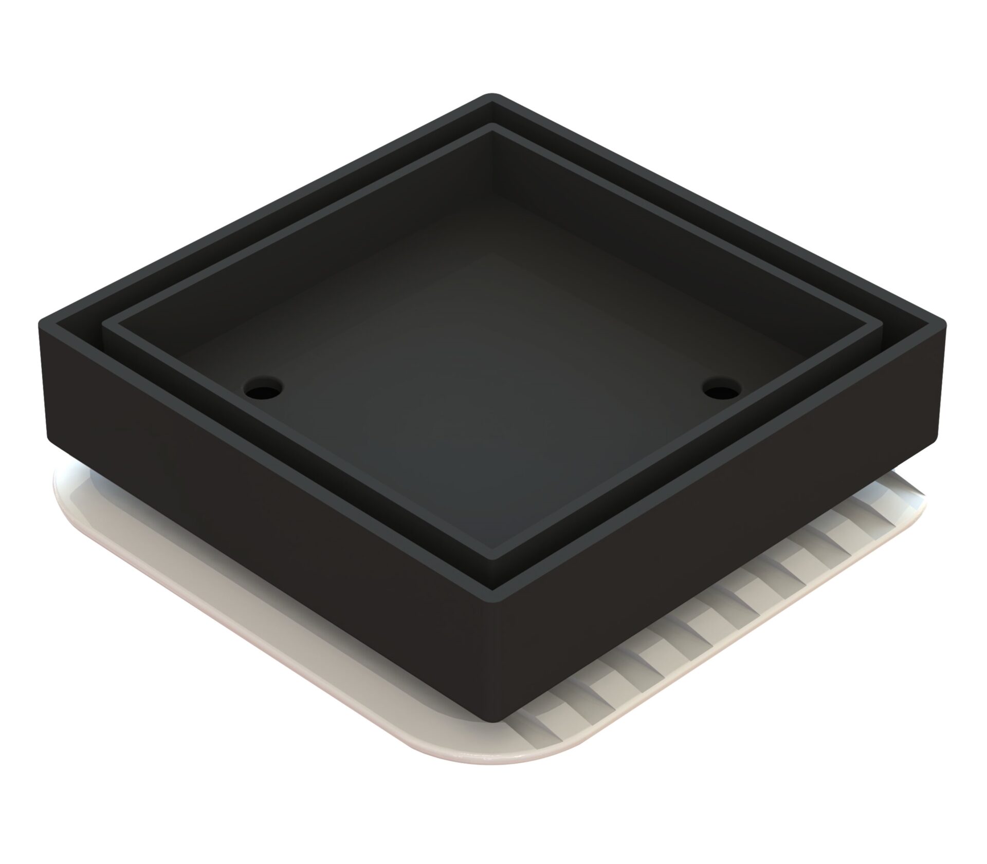 Bermuda Mega Square Tile Insert Floor Waste 50mm Matte black