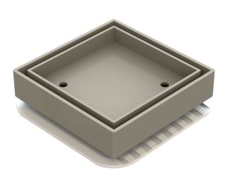 Bermuda Mega Square Tile Insert Floor Waste 50mm Brushed Nickel