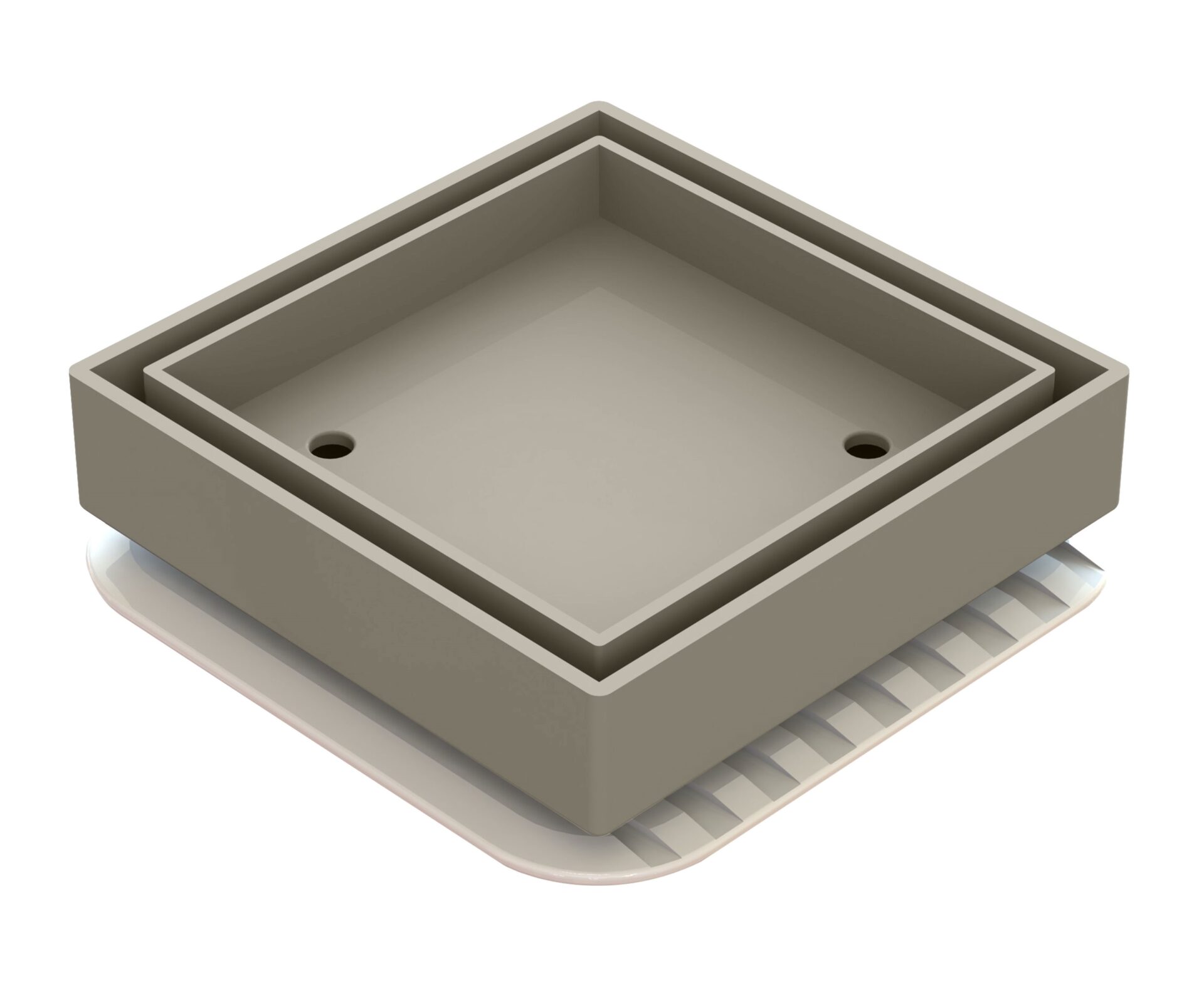 Bermuda Mega Square Tile Insert Floor Waste 50mm Brushed Nickel