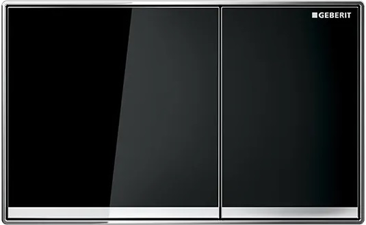 Sigma 60 Dual Flush Square Black Glass