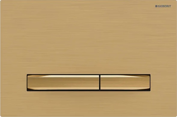 Sigma 50 Dual Flush Brass Brushed With Brass Button