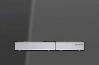 Sigma 50 Dual Flush Smoke Reflective Glass With Brushed Chrome Button