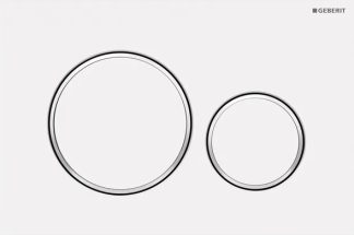 Sigma 20 Dual Flush Round Matte White With Gloss White Trim
