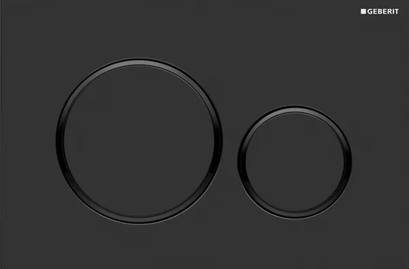 Sigma 20 Dual Flush Round Matte Black With Gloss Black Trim