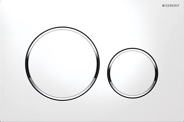 Sigma 20 Dual Flush Round White With Chrome Trim