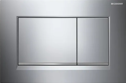 Sigma 30 Dual Flush Square Matte Chrome With Chrome Trim