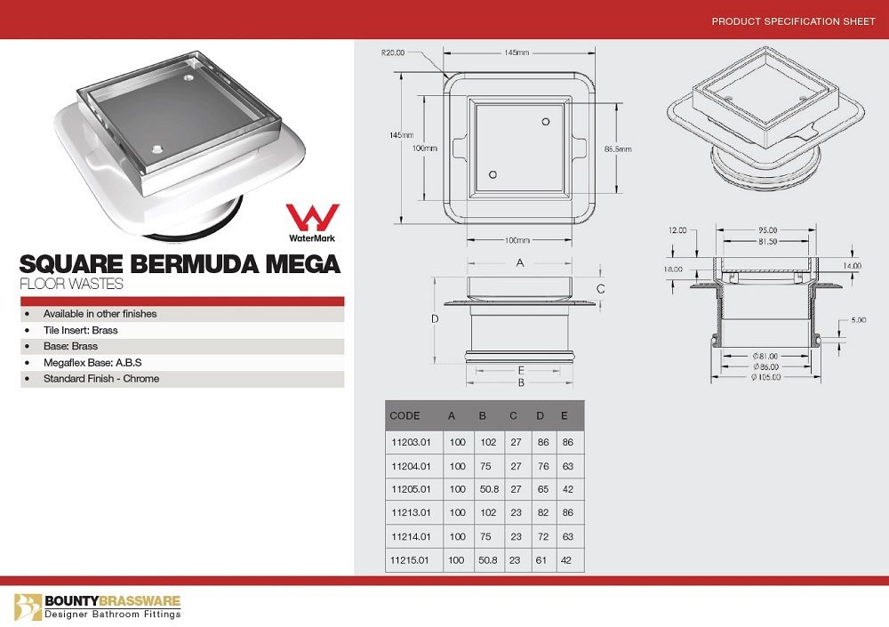 316 Stainless Steel Floor Waste 50mm - Image 3