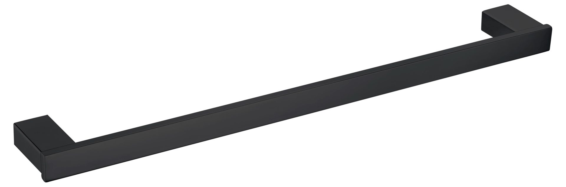 SS Eckig Single Towel Rail 800mm Matte Black
