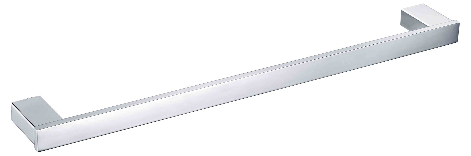 SS Eckig Single Towel Rail 800mm Stainless Steel