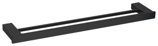 SS Eckig Double Towel Rail 600mm Matte Black