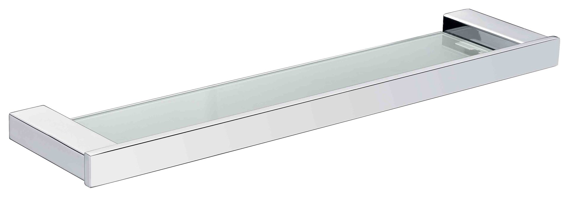 SS Eckig Glass Shelf Stainless Steel