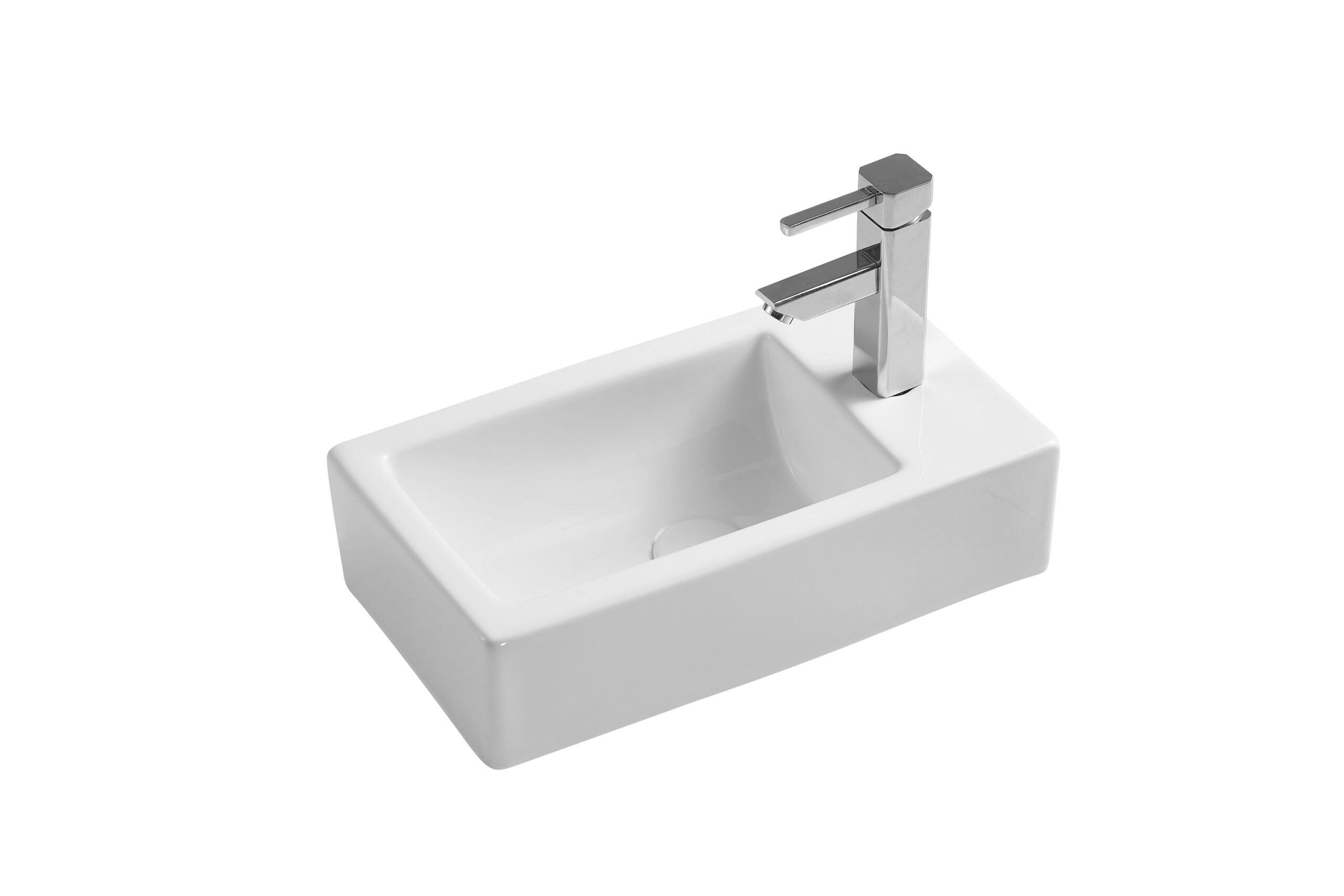 Naga Wall Hung Basin Right Gloss White - Image 3