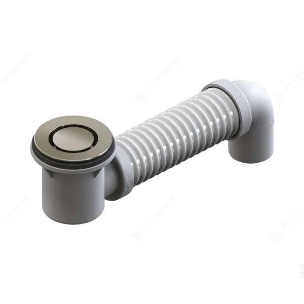 40mm Pop Down Bath Waste Brushed Nickel with Connector
