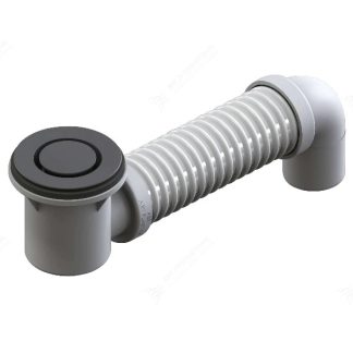 40mm Pop Down Bath Waste Matte Black With Connector