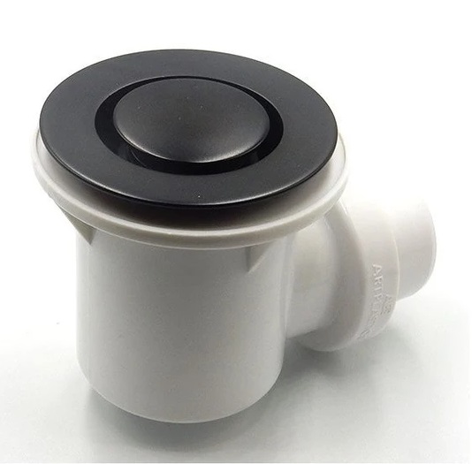 40mm Pop Down Bath Waste Matte Black With Connector - Image 3