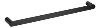 SS Rund Single Towel Rail 600mm Matte Black