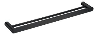 SS Rund Double Towel Rail 600mm Matte Black