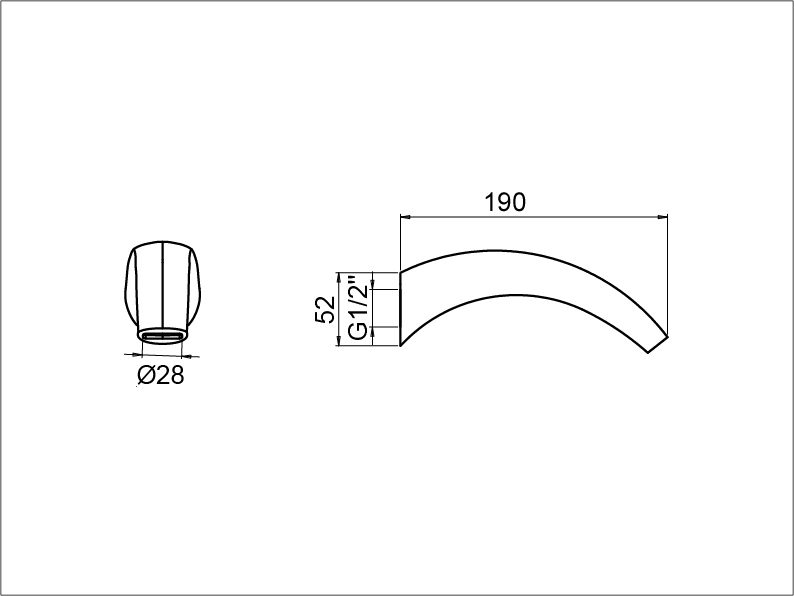 Yale Bath Spout Chrome - Image 2