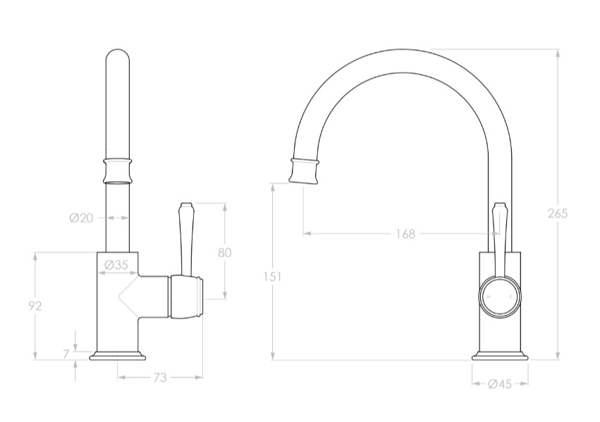 ADP Eternal Gooseneck Basin Mixer Brushed Copper - Image 2