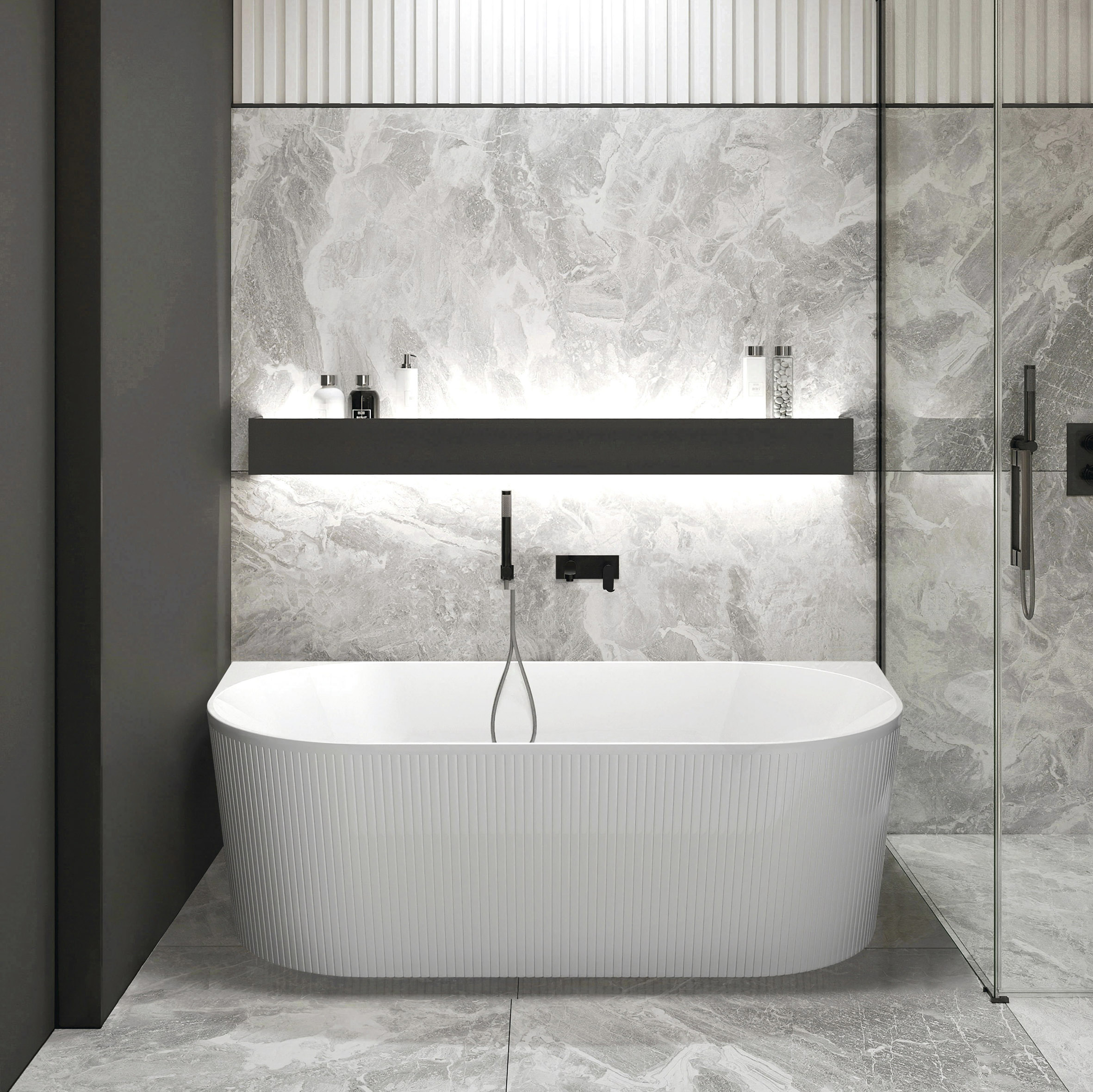 Attica Noosa 1500 Gloss White BTW Bath