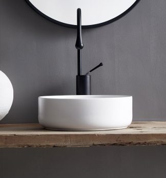 Naga Round Above Counter Basin Matte White