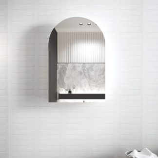 Archie Shaving Cabinet Black Oak
