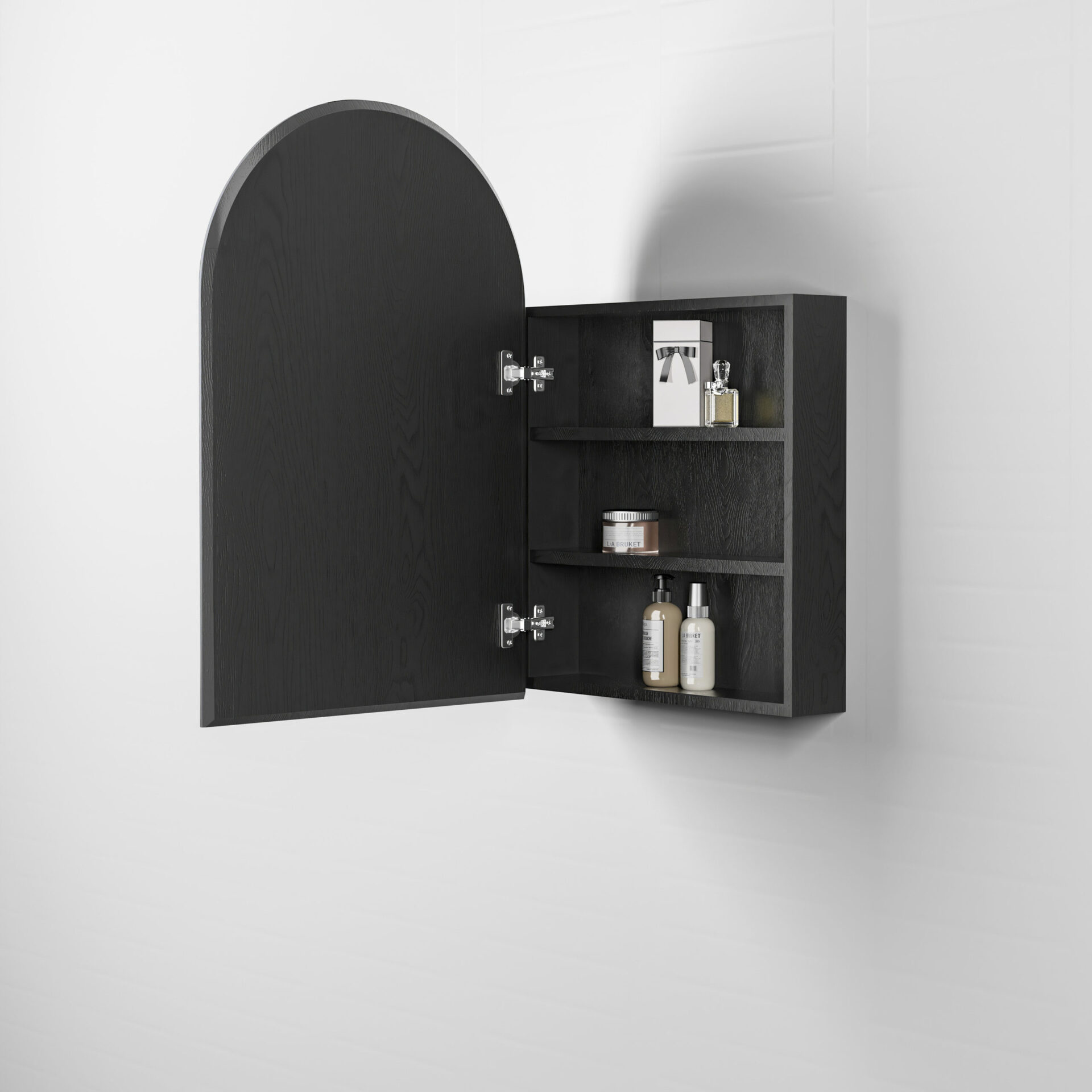 Archie Shaving Cabinet Black Oak - Image 3