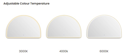 Archie Gold Metal Frame LED Mirror 1200 x 800 - Image 6