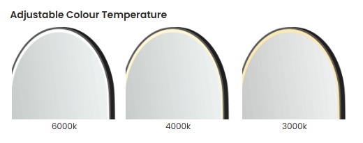 Archie Black Metal Frame LED Mirror 1200 x 800 - Image 4