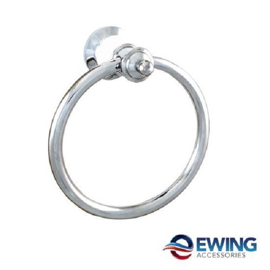 Pasadena Towel Ring White/Chrome