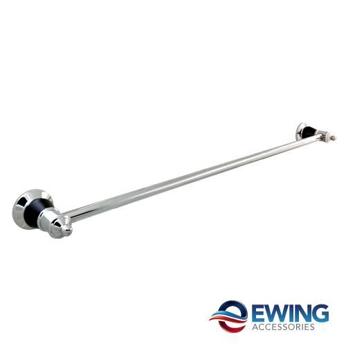 Pasadena Single Towel Rail 750mm Black/Chrome