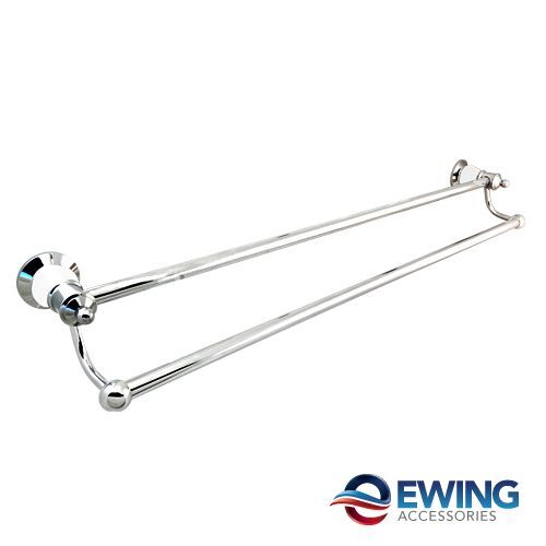 Pasadena Doule Towel Rail 750mm White/Chrome