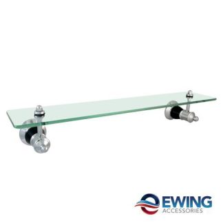 Pasadena Glass Shelf Black/Chrome