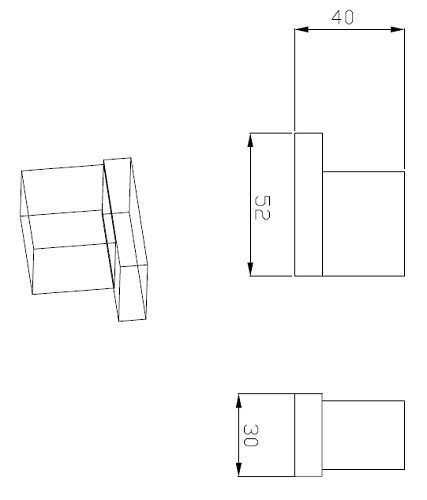 SS Eckig Robe Hook Stainless Steel - Image 2