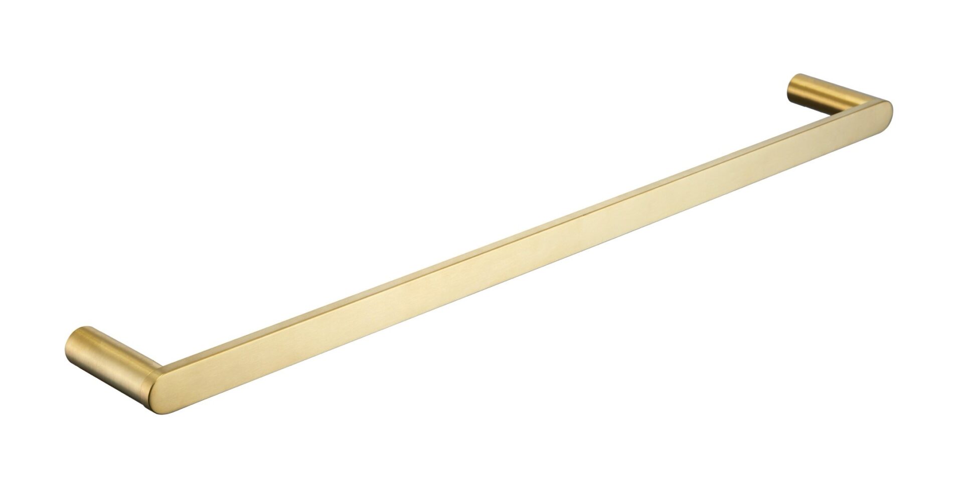 SS Rund Single Towel Rail 800mm Brushed Gold