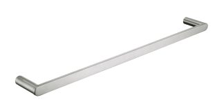 SS Rund Single Towel Rail 800mm Brushed Nickel
