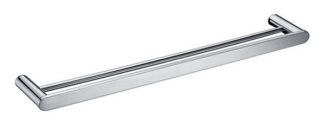 SS Rund Double Towel Rail 600mm Stainless Steel