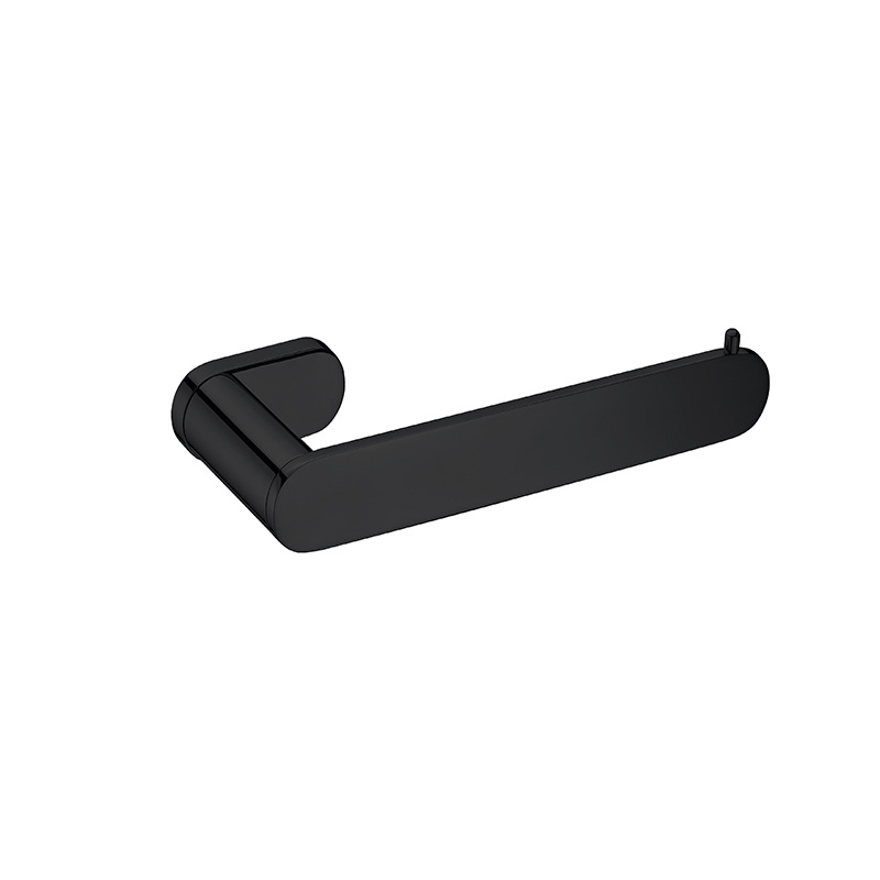 SS Rund Toilet Roll Holder Matte Black