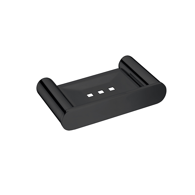 SS Rund Soap Holder Matte Black