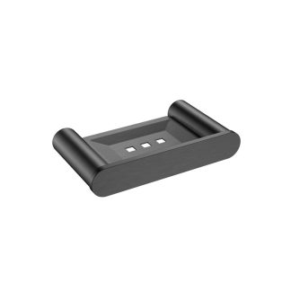 SS Rund Soap Holder Brushed Gun Metal