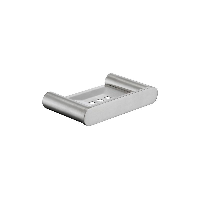 SS Rund Soap Holder Brushed Nickel