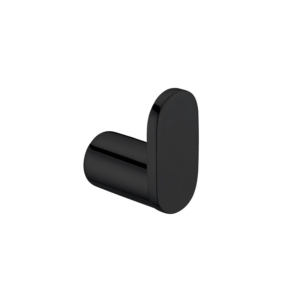 SS Rund Robe Hook Matte Black