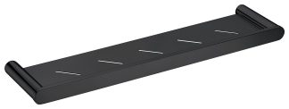 SS Rund Metal Shower Shelf Matte Black