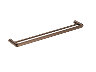 Berlin Double Towel Rail 600mm Brushed Bronze