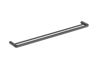 Berlin Double Towel Rail 800mm Brushed Gun Metal