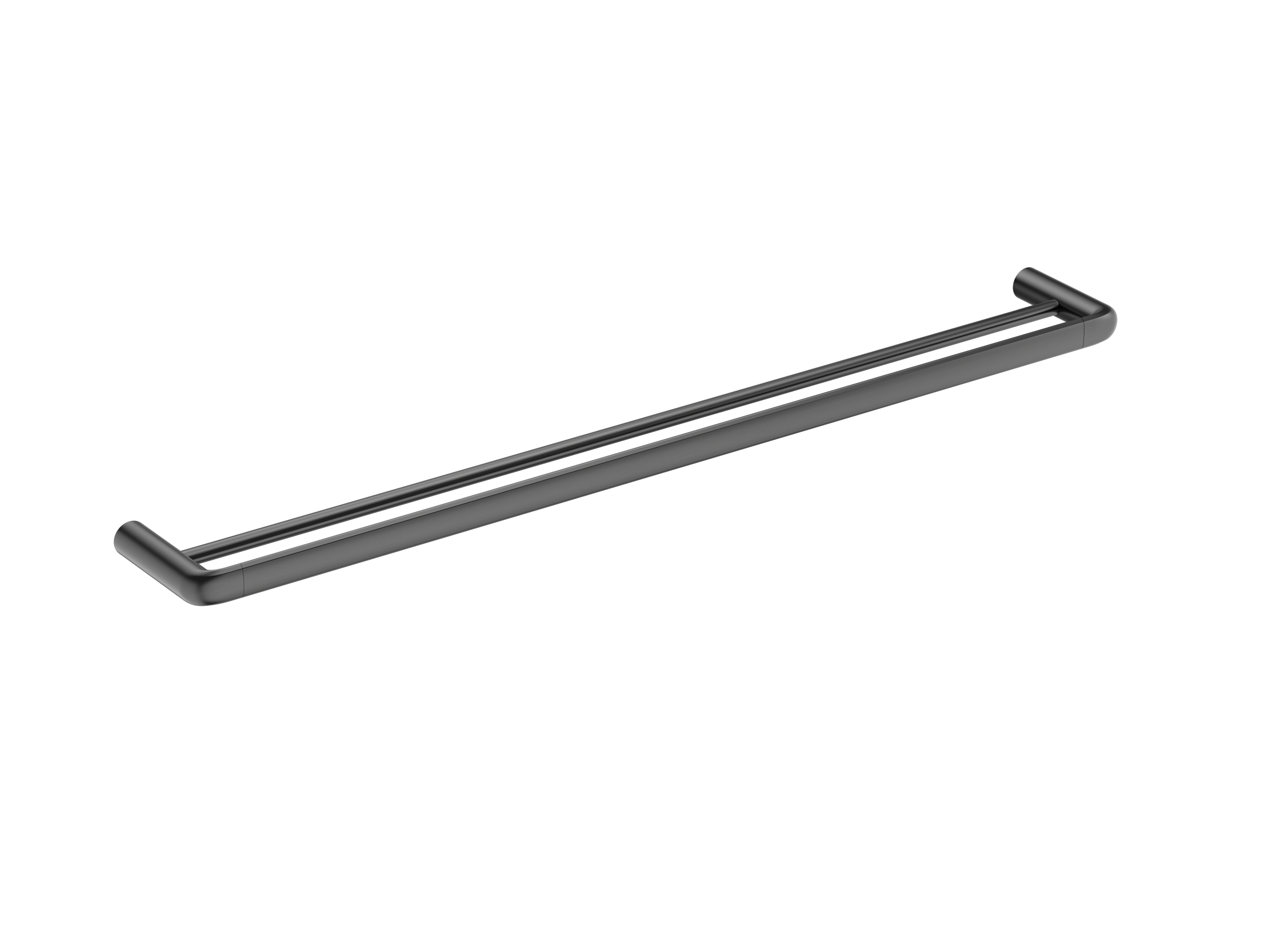 Berlin Double Towel Rail 800mm Brushed Gun Metal