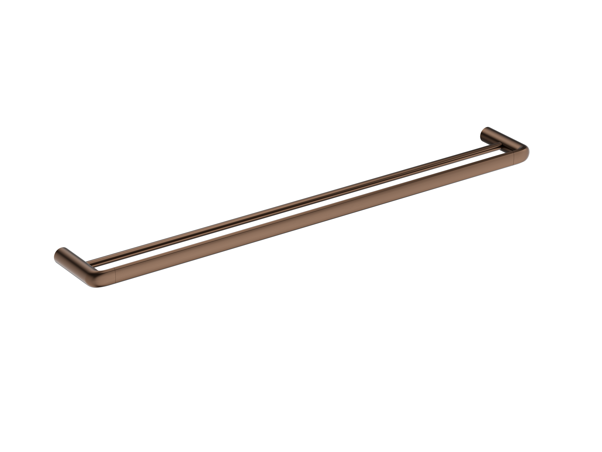Berlin Double Towel Rail 800mm Brushed Bronze